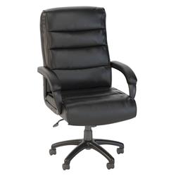 Ch1504bll-03 Soft Sense High Back Leather Executive Office Chair - Black Leather