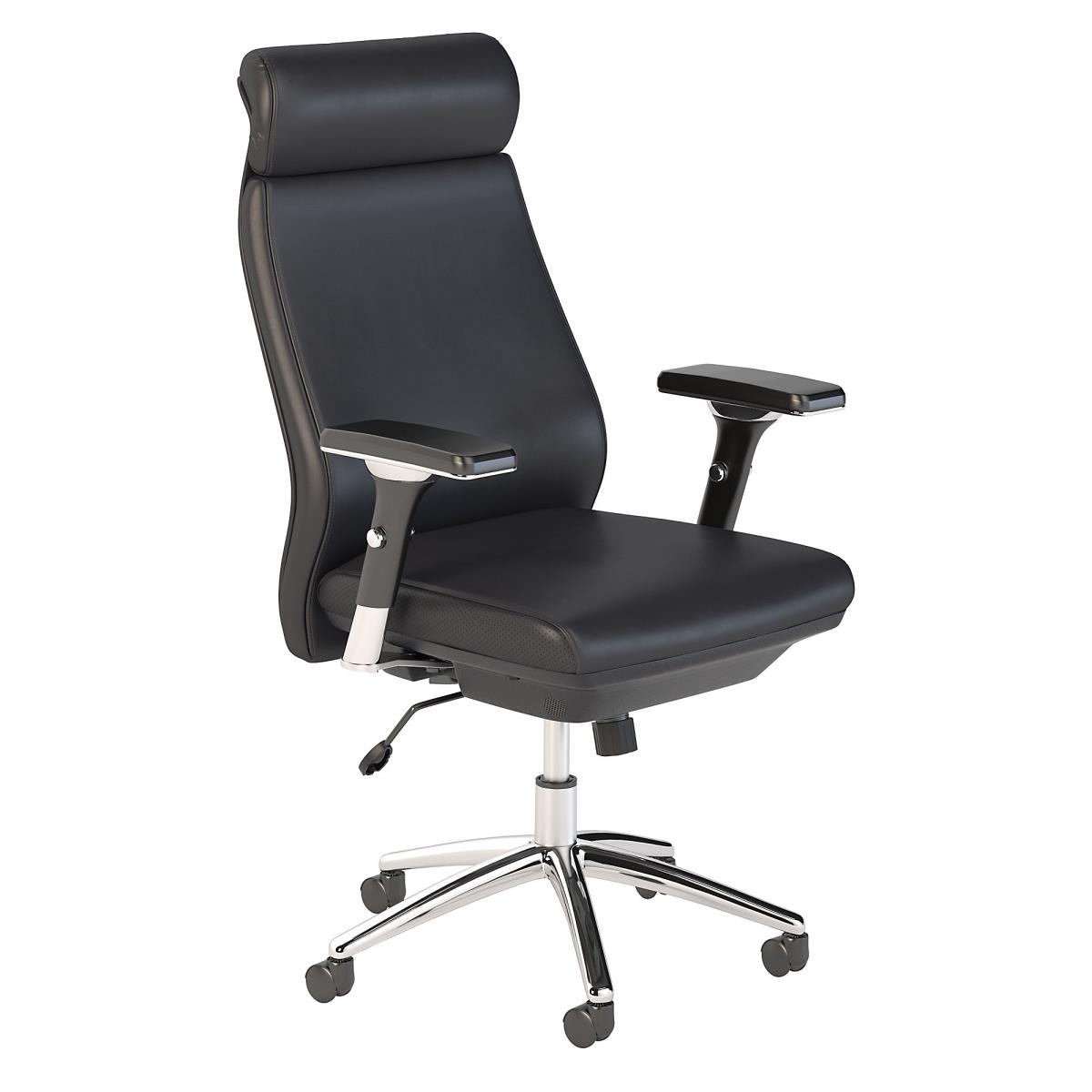 Ch1601bll-03 Metropolis High Back Leather Executive Office Chair - Black Leather