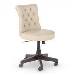 Ch2301awl-03 Arden Lane Mid Back Tufted Office Chair - Antique White Leather