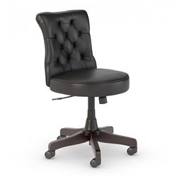 Ch2301bll-03 Arden Lane Mid Back Tufted Office Chair - Black Leather