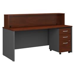 Src096hcsu 72 X 30 In. Series C Reception Desk With Mobile File Cabinet - Hansen Cherry