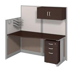 Wc36892-03stgk 65 X 33 In. Office In Hour Cubicle Workstation With Storage - Mocha Cherry