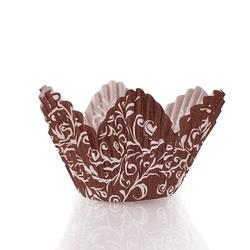 1591 Petal Baking Cups - Large - 30 Count - Brown, Pack Of 24