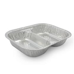 1807 10 X 13.75 In. 2 Section Aluminum Pans - 100 Counts