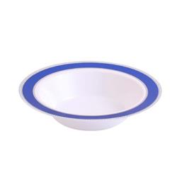 12 Oz Glamour Bowls Blue, Silver - Pack Of 12