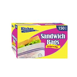 457 150 Count Zip & Grip Sandwich Bags - Pack Of 24