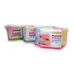 887 90 Count Baby Wipes Flushable White - Pack Of 24