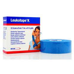 Bsn Medical 7297820 1 In. X 5.4 Yd Leukotape Kinesiology Elastic Adhesive Tape For Pain Relief, Blue