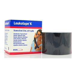 Bsn Medical 7297823 2 In. X 5.4 Yd Leukotape Kinesiology Elastic Adhesive Tape For Pain Relief, Black