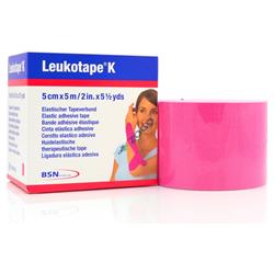 Bsn Medical 7297825 2 In. X 5.4 Yd Leukotape Kinesiology Elastic Adhesive Tape For Pain Relief, Pink