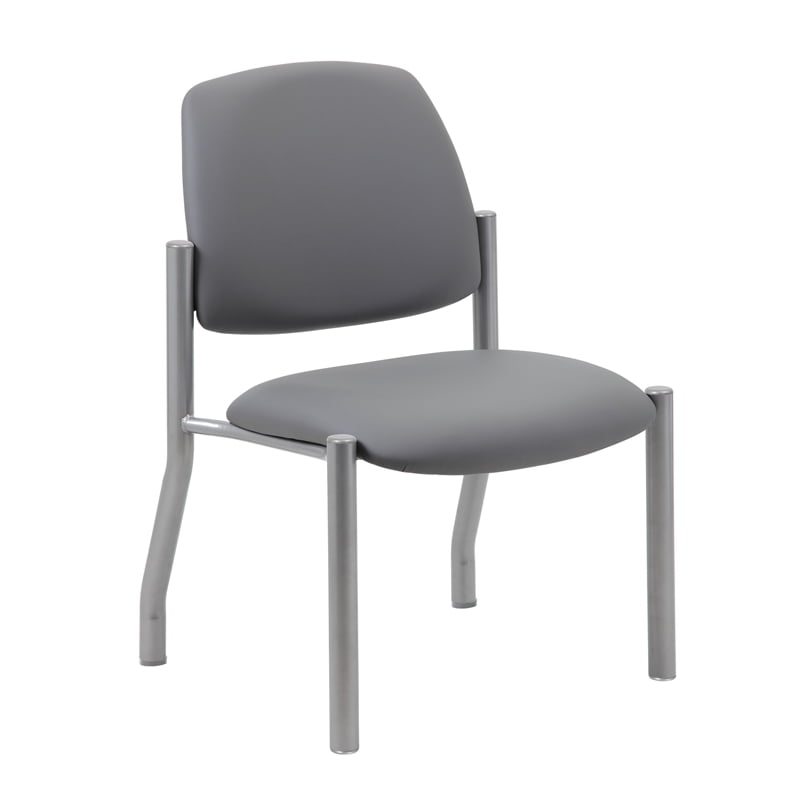 B9595am-gy Armless Guest Chair, Grey - 300 Lbs