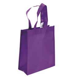Nw100pur Non Woven Canvas Tote Bags, Purple - Pack Of 10