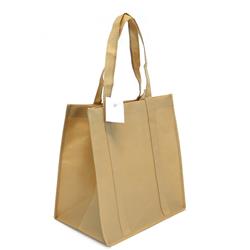 Nw200tof Non Woven Grocery Tote Bags, Khaki - Pack Of 10