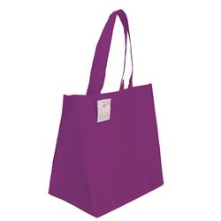 Nw200pur Non Woven Grocery Tote Bags, Purple - Pack Of 10