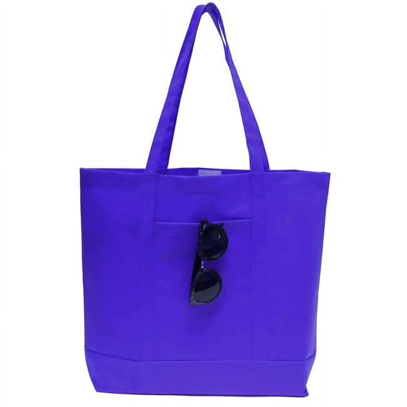 Nw301rbl Non Woven Tote With Pocket, Royal Blue - 10 Pack