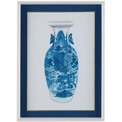 Bassett Mirror 9901-014aec Hollywood Glam Ming Vase I Framed Art - White