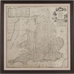 Basset Mirror 9900-250ec Road Map Of England & Wales Wall Art