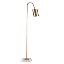 L3539f Winlock Floor Lamp, Brass & Marble - 11 X 11 X 61 In.