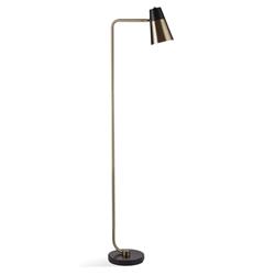 L3540f Nova Floor Lamp, Black & Antique Brass - 17 X 10 X 67 In.