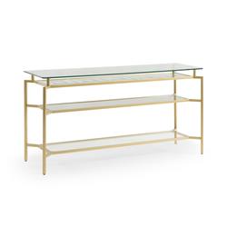 5140-lr-400 Naomie Console Table, Brass - 30 X 18 X 56 In.