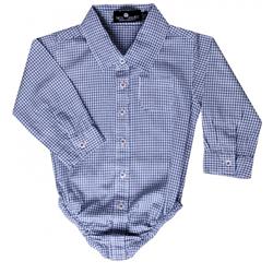 Troy James Boys Tj10020-0 0-3 Months Checker Shirt, Blue