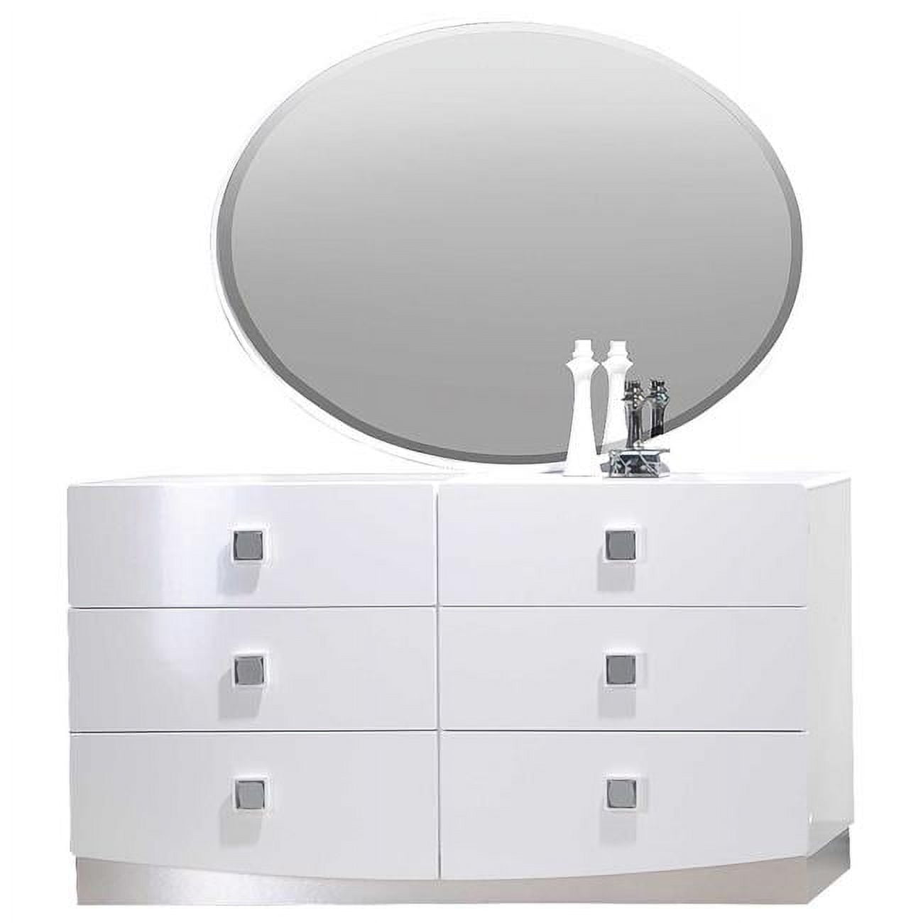 France Dresser & Mirror France White Modern Dresser & Mirror
