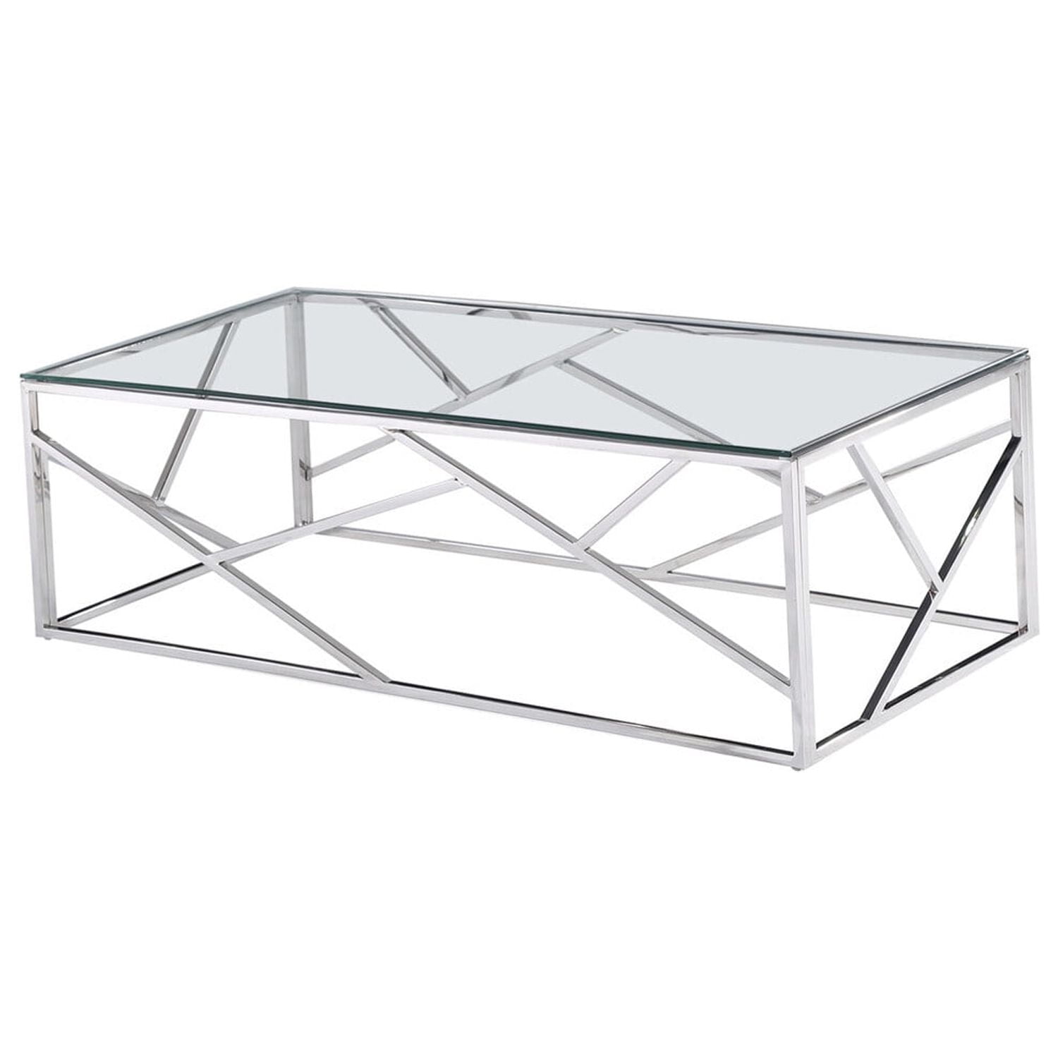 E26 Silver Coffee Table Stainless Steel Living Room Silver Coffee Table