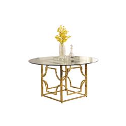 E53 Gold 60 Table 60 In. Kina Gold Plated Table