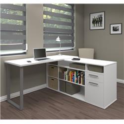 Bestar 29420-17 Solay L-shaped Desk, White