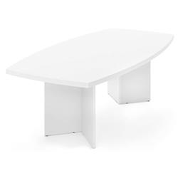 Bestar 65776-17 Boat-shaped Conference Table With 1.75 In. Melamine Top, White
