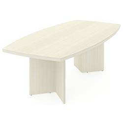 Bestar 65776-31 Boat-shaped Conference Table With 1.75 In. Melamine Top, White Chocolate