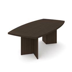 Bestar 65776-79 Boat-shaped Conference Table With 1.75 In. Melamine Top, Dark Chocolate