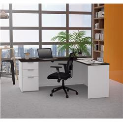 Bestar 110885-17 Pro-concept Plus L-desk, White & Deep Grey