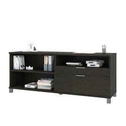 Bestar 120610-1132 Pro-linea Credenza With Two Drawers - Deep Grey - 71.10 X 29.90 X 29.50 In.