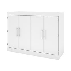 Bestar 25193-000017 Nebula Full Size Cabinet Bed With Mattress - White - 60.30 X 45.30 X 24.20 In.