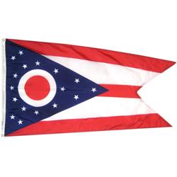 144250 2 X 3 Ft. Nylon-glo Ohio Flag