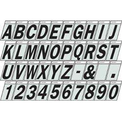 839226 1.5 In. Black & Silver Reflective Square House Number 4, Pack Of 10