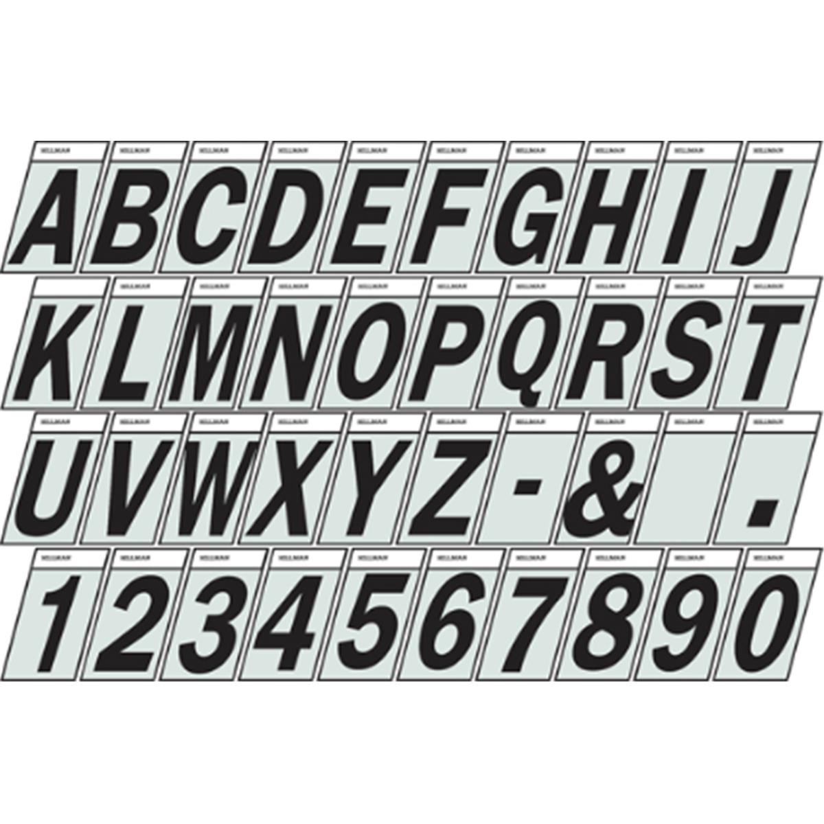 839228 1.5 In. Black On Silver Reflective Square House Number 5, Pack Of 10