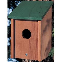 1523 Green Roof Cedar Post Birdhouse - Pack Of 4
