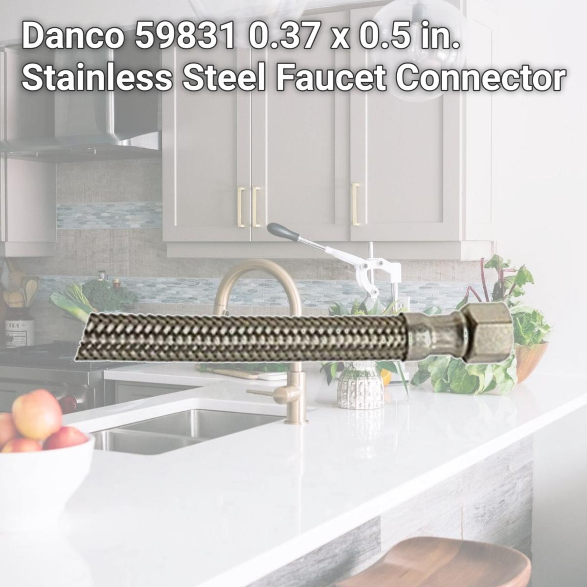 Picture of Danco 59831 0.37 x 0.5 in. Stainless Steel Faucet Connector