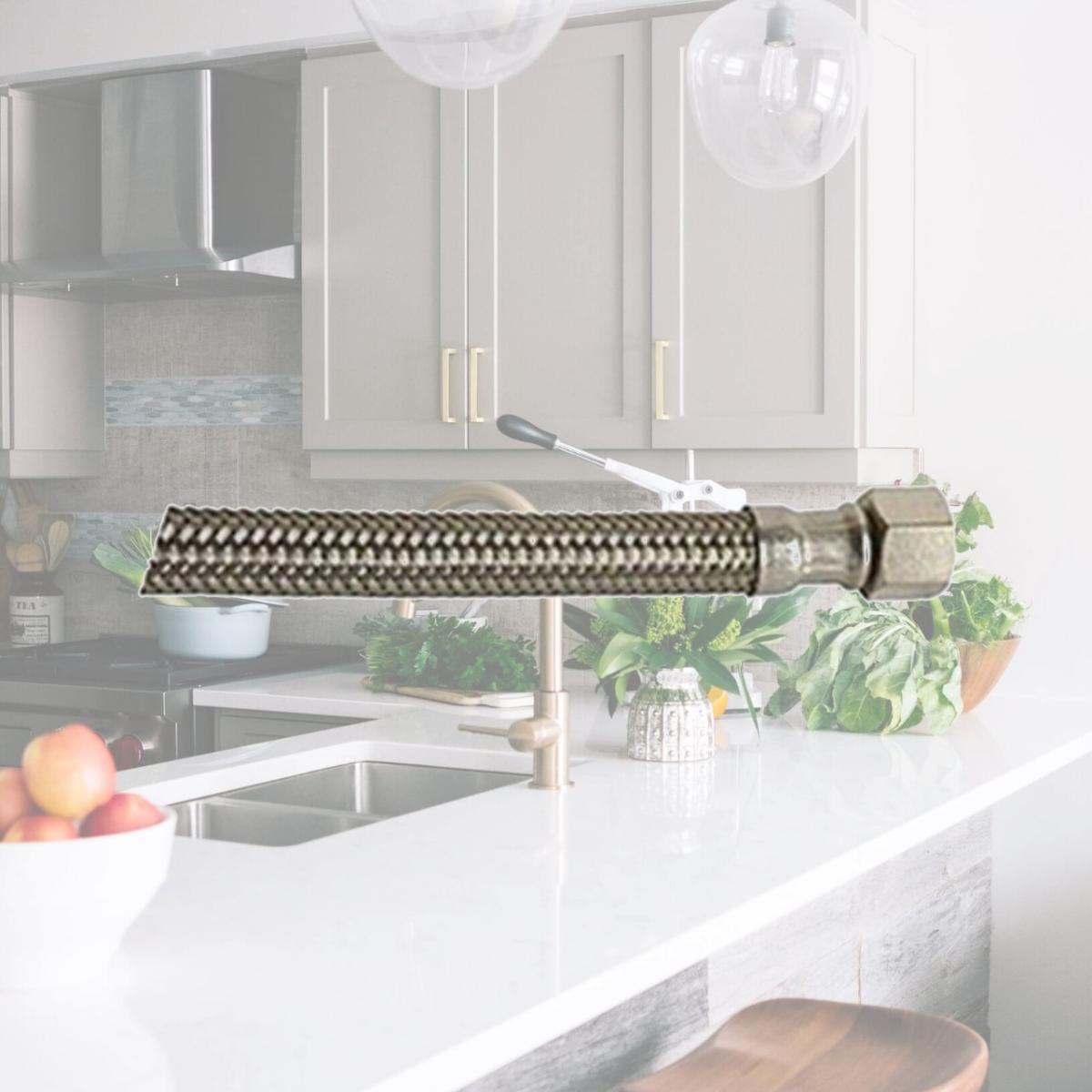 Picture of Danco 59831 0.37 x 0.5 in. Stainless Steel Faucet Connector