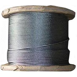 205 00076 7 X 7 In. Galvanized Aircraft Cable, 500 Ft. Reel - Size 0.09 In.