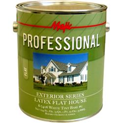 8-7406-1 1 Gal Exterior Latex Flat House Paint, Tint Base White No.1
