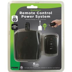 Tnorem02 6 In. 2 Outlet Remote With P-tail, Black