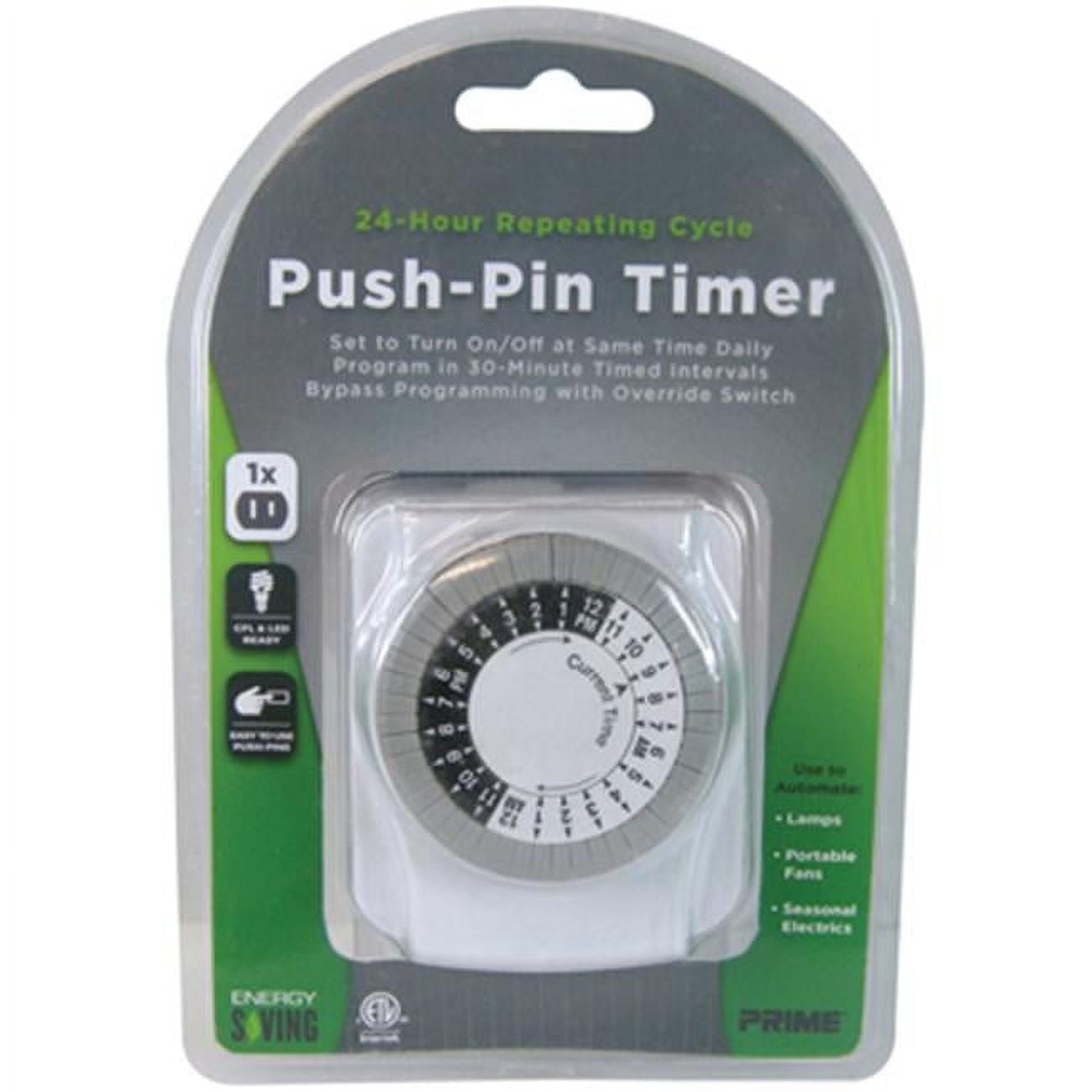 Tninl2412 3 Prong 1 Outlet Hd Push Pin - Ivory