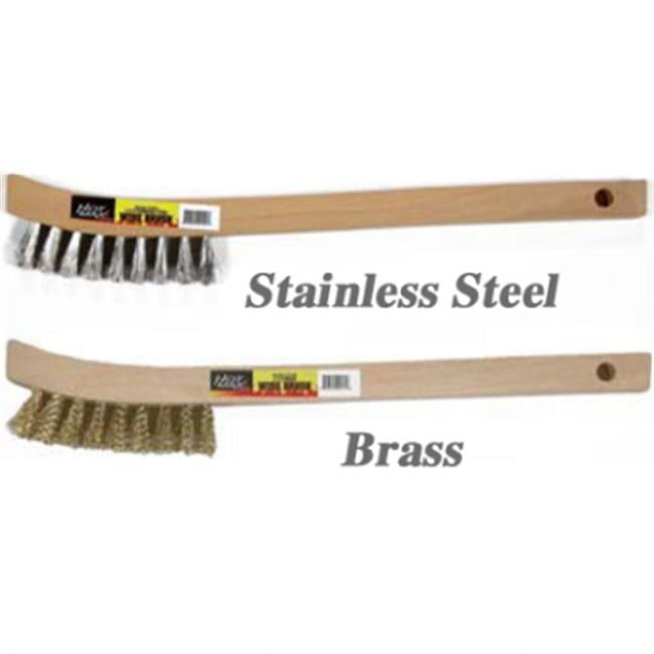 22038 2 X 9 In. Brass Curved Handle Wire Brush