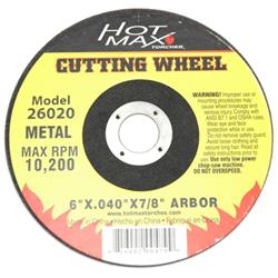 26020 6 X 0.40 X 0.87 In. Cut-off Wheel
