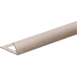 H119968 0.37 In. X 8 Ft. Metal Round Edge Flooring Trim, Natural Aluminum - Pack Of 10