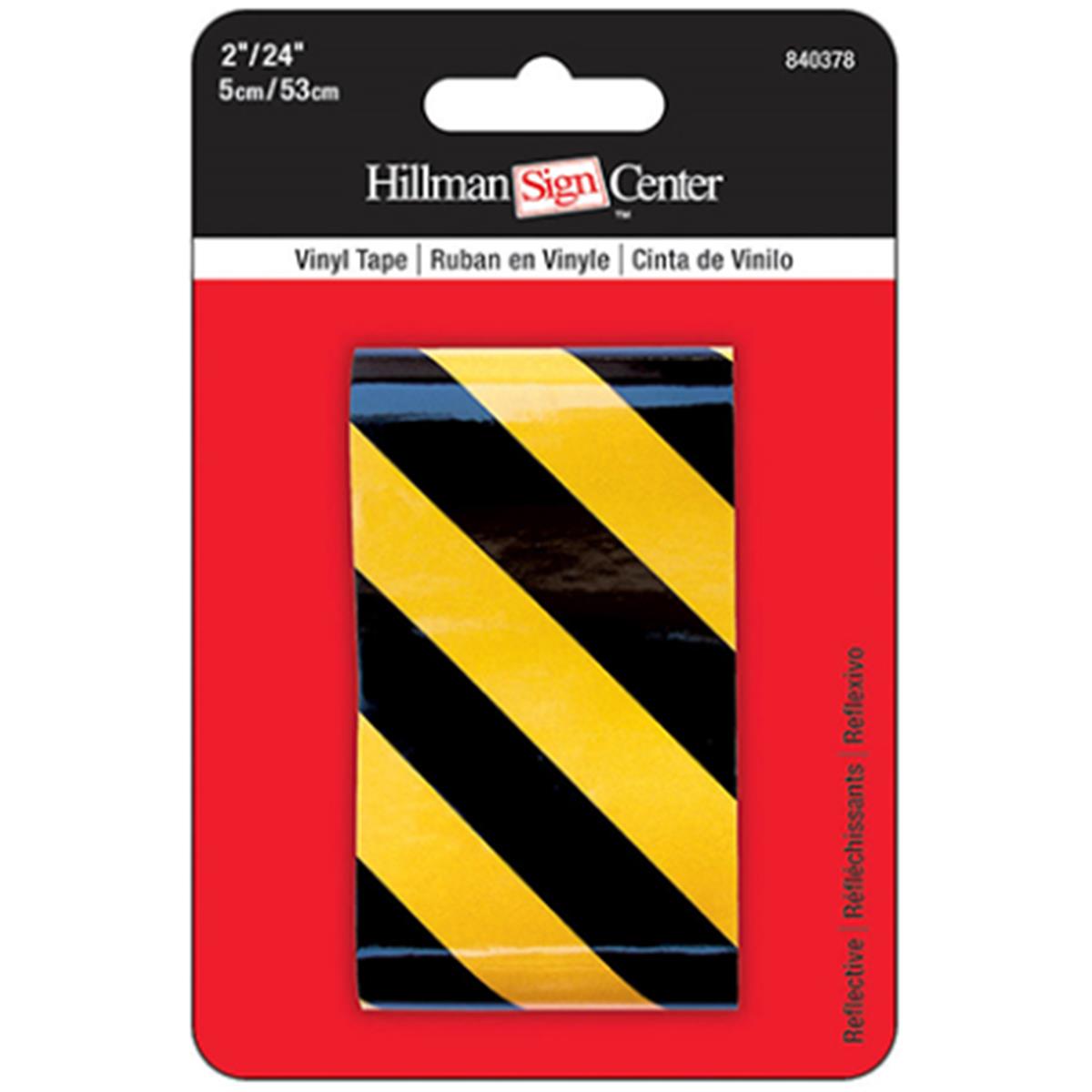 840378 2 X 24 Reflective Safety Tape, Yellow & Black - Pack Of 5