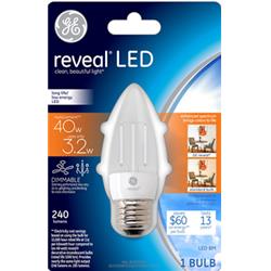 General Electric 31891 4w Medium Hd Led Reveal 40w Equivalent Light Bulb - Pack Of 2